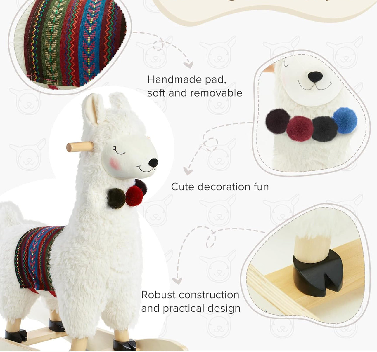 Mecedora Infantil Llama Albie