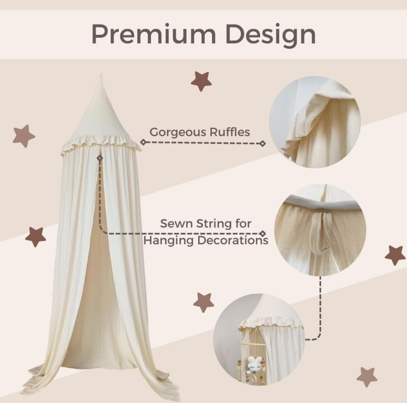 Toldo Decorativo Para Cuna y Cama