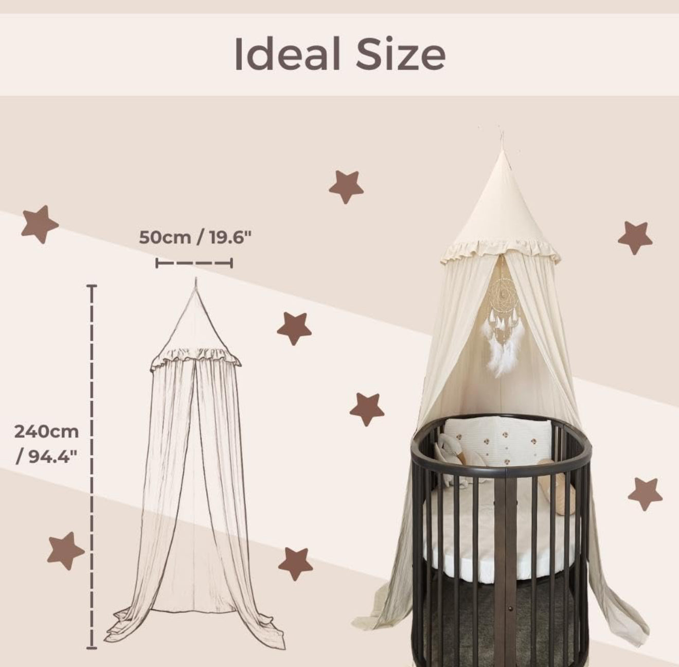 Toldo Decorativo Para Cuna y Cama
