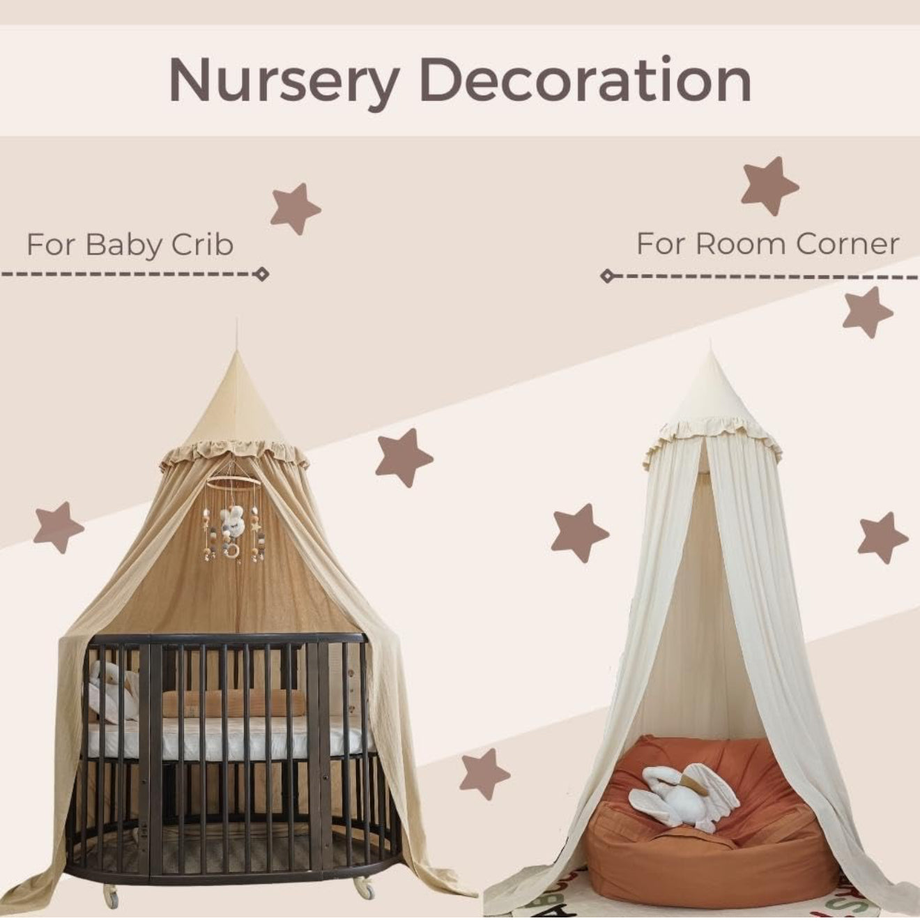 Toldo Decorativo Para Cuna y Cama