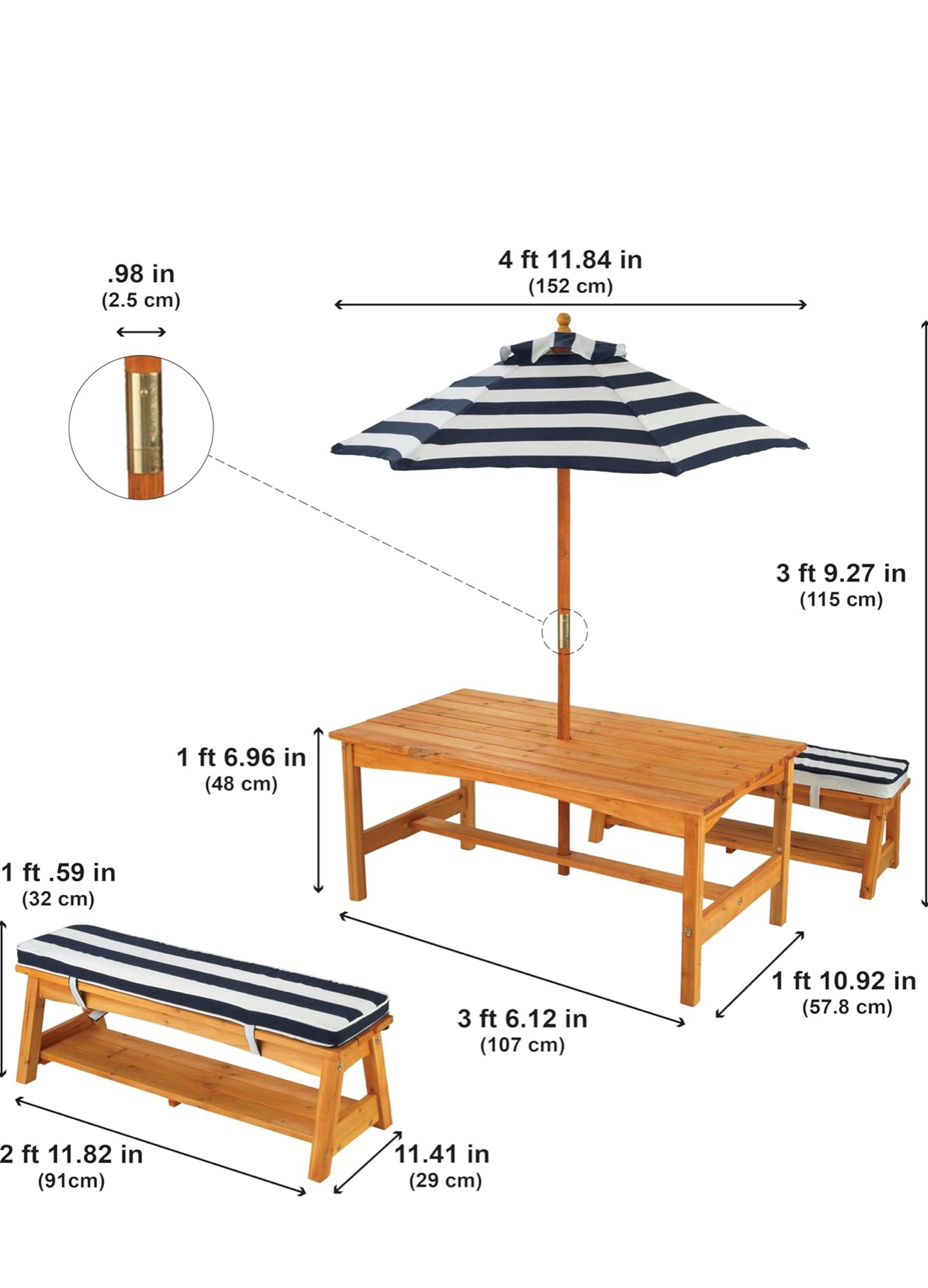 Mesa y Bancos Bambini