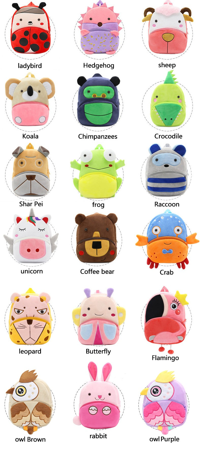 Mochilas Animal Friends